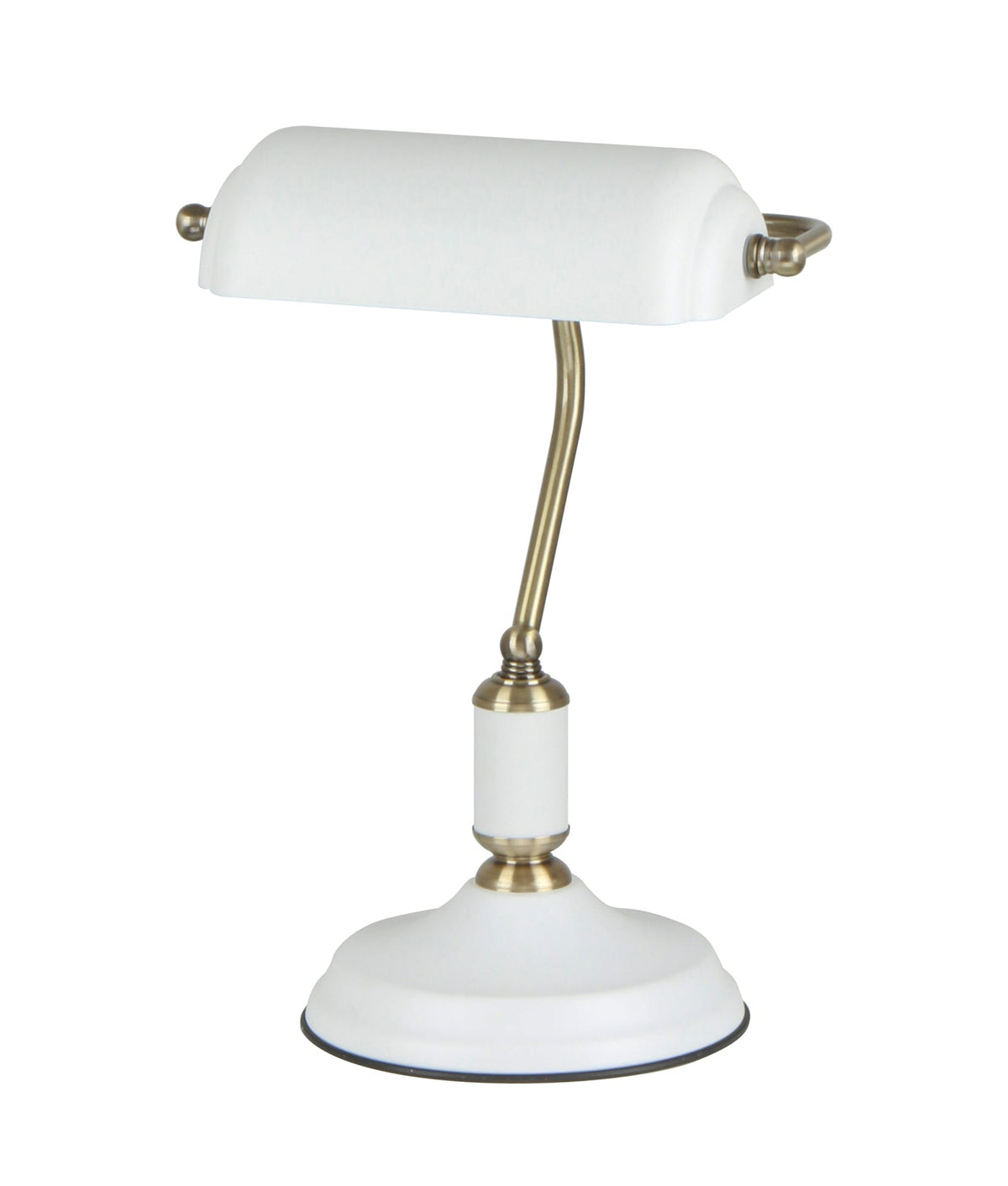 Banca Interior Banker Lamp with Cylindrical Shade - Matte White