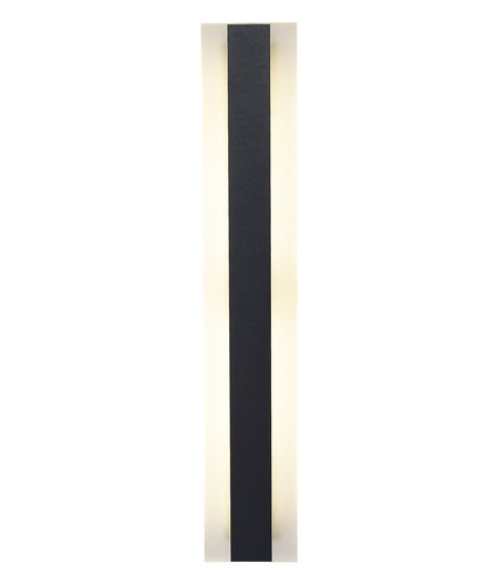 Banda LED Tri-CCT Rectangular with Frosted Diffuser Wall Light IP65 - Black / 1450mm