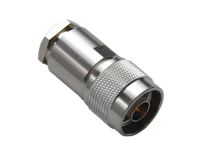 Hills Antenna N Connector Male Clamp for LL400 Cable - Nickel Plated Body