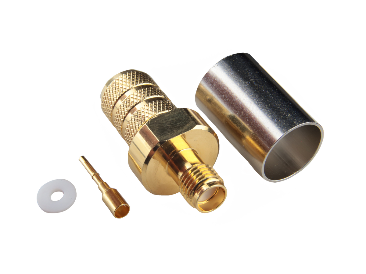 Hills Antenna SMA Connector Female Crimp for LL400 Cable - Gold Plated Body