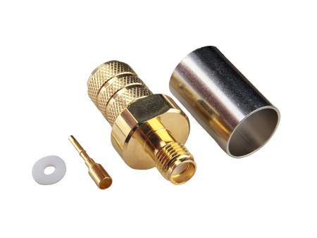 Hills Antenna SMA Connector Female Crimp for LL400 Cable - Gold Plated Body
