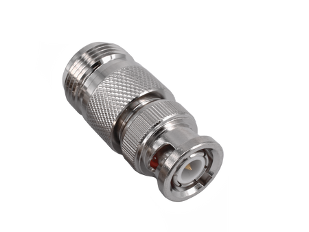 Hills Antenna BNC Male to N Female Adaptor - Nickel Plated Body