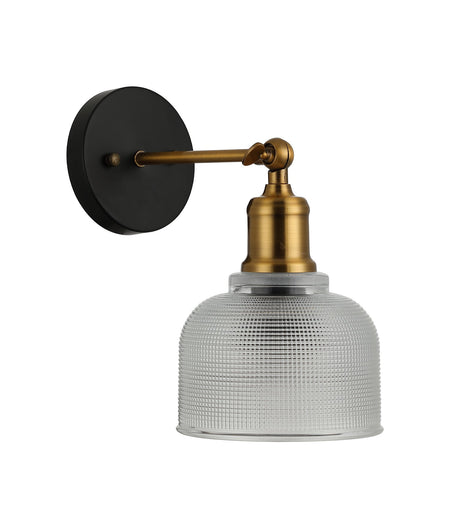 Bell Interior Dome Clear Segmented Glass Wall Light