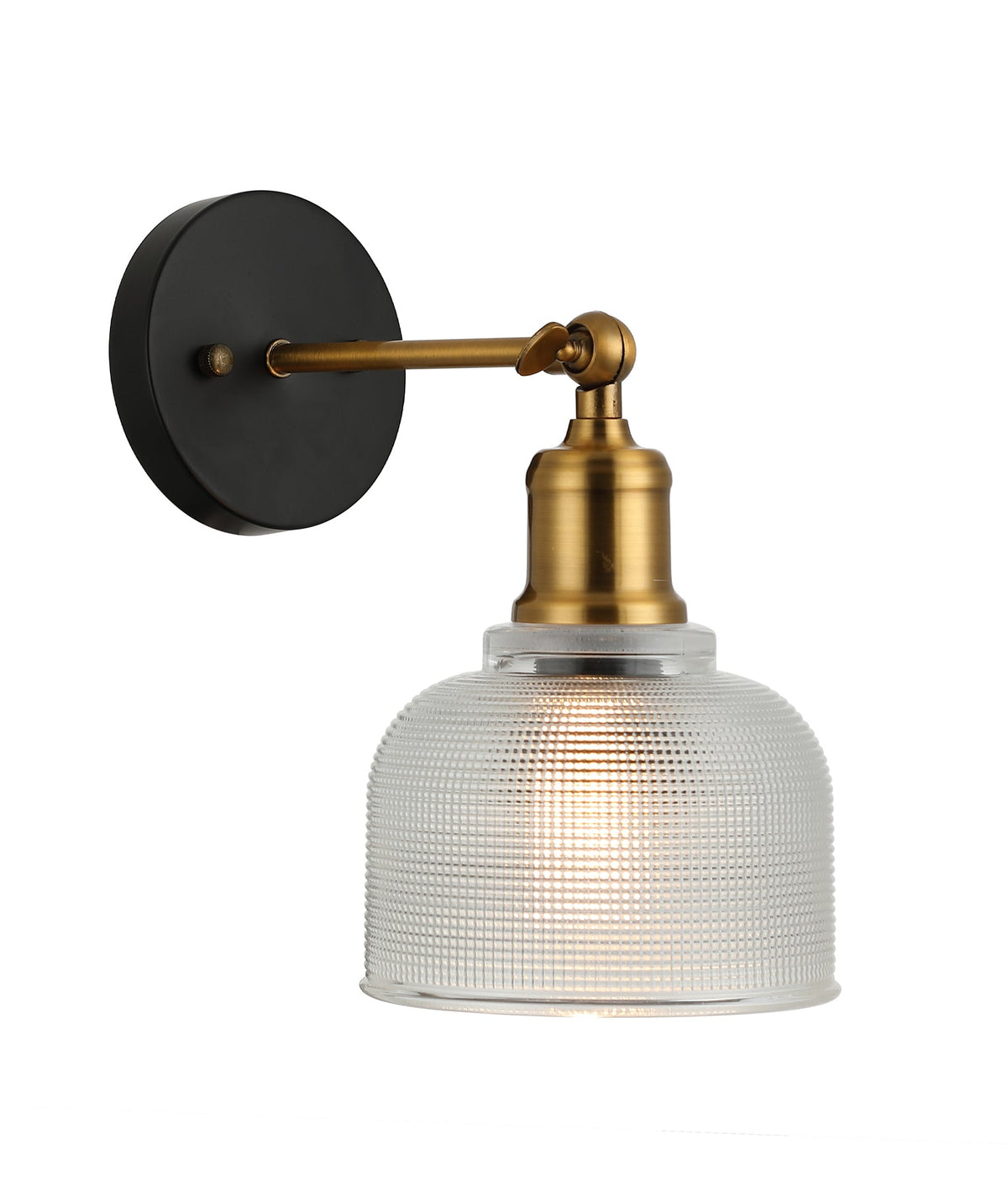 Bell Interior Dome Clear Segmented Glass Wall Light