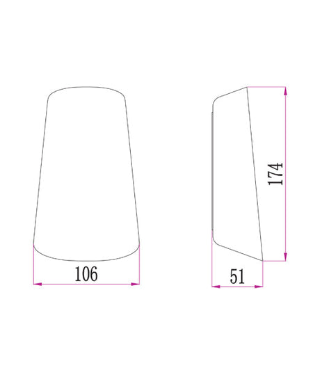 Bestri LED Tri-CCT Exterior Surface Mounted Cone Up/Down Wall Light IP65 - Dark Grey