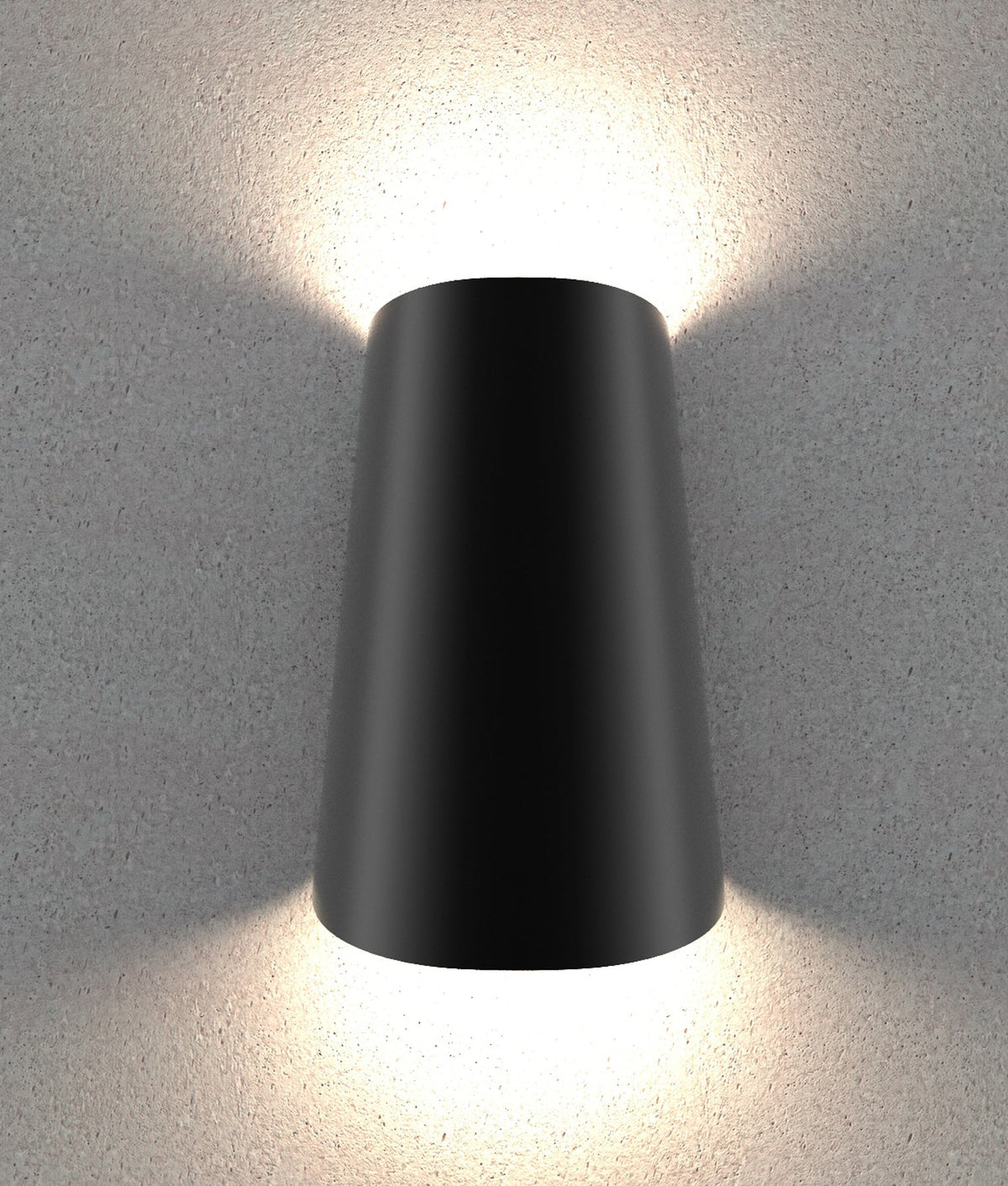 Bestri LED Tri-CCT Exterior Surface Mounted Cone Up/Down Wall Light IP65 - Dark Grey
