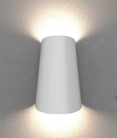 Bestri LED Tri-CCT Exterior Surface Mounted Cone Up/Down Wall Light IP65 - White