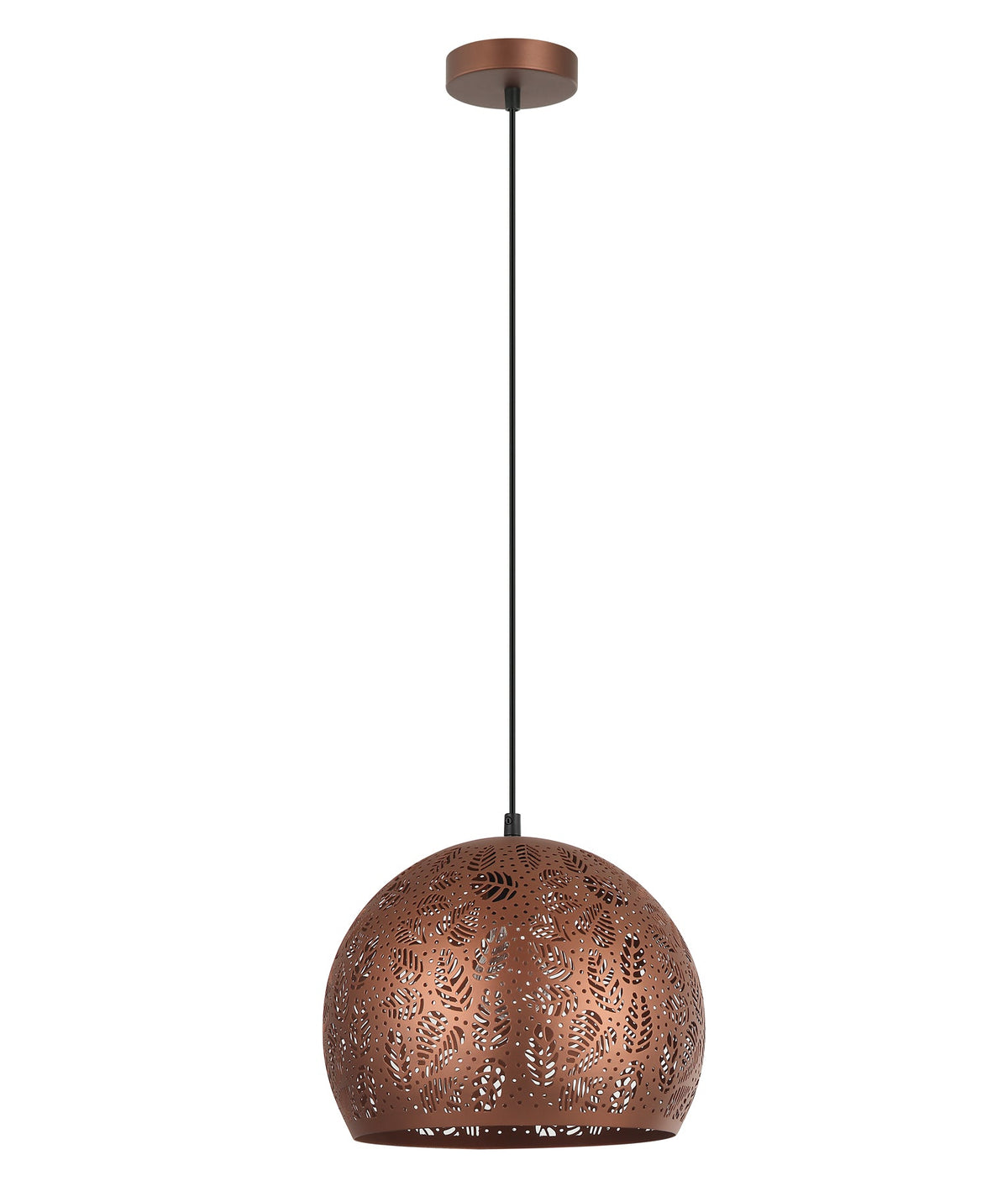 Botanica Bohemian Embossed Dome Shape Pendant Light - Coffee