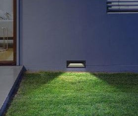 Bricktri LED Tri-CCT Exterior Recessed Rectangular Wall / Brick Light IP65 - Dark Grey