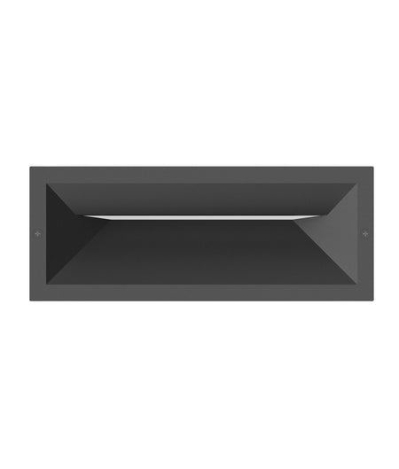 Bricktri LED Tri-CCT Exterior Recessed Rectangular Wall / Brick Light IP65 - Dark Grey
