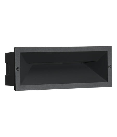 Bricktri LED Tri-CCT Exterior Recessed Rectangular Wall / Brick Light IP65 - Dark Grey