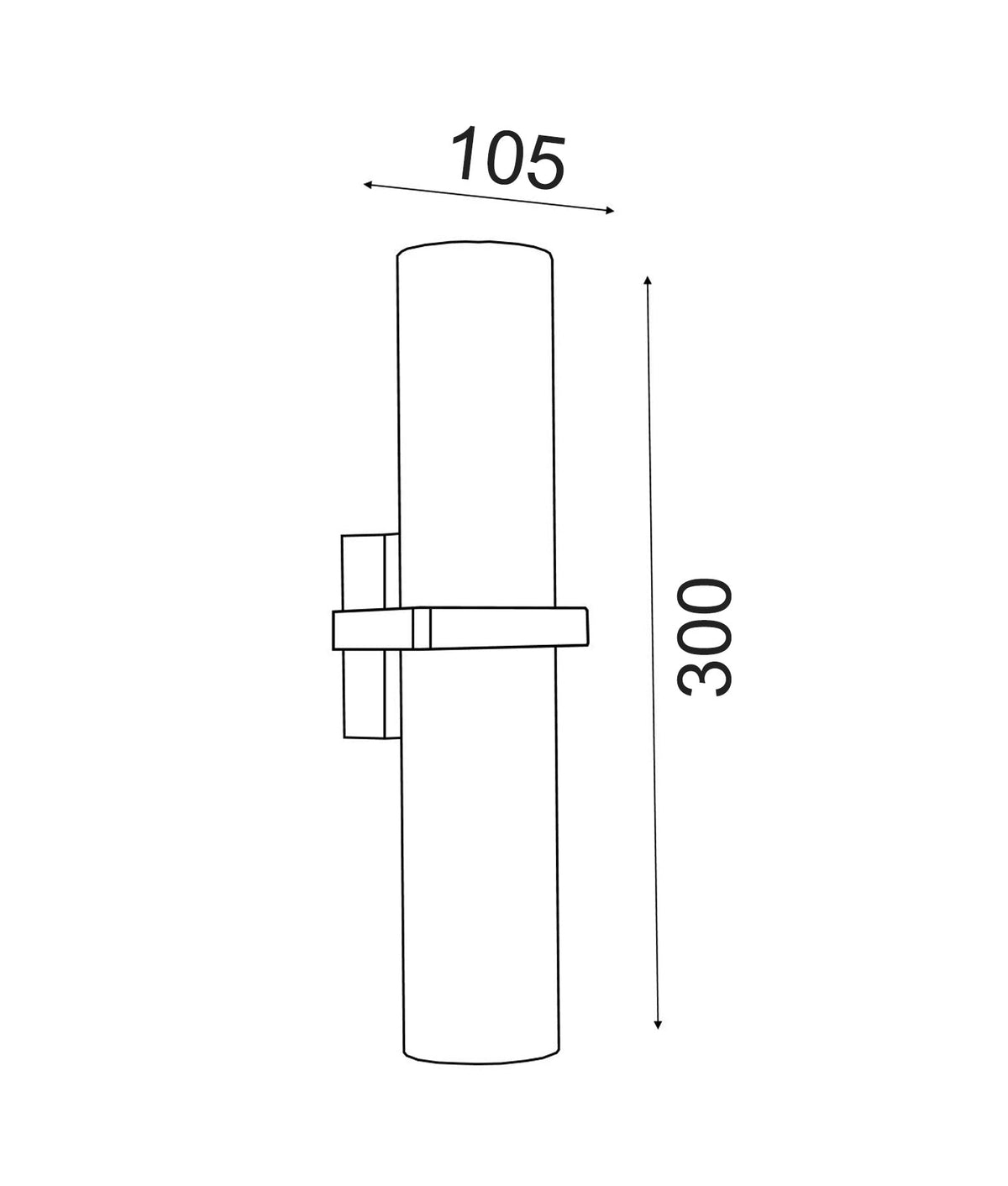 Briller Exterior Black Up/Down Single / Double Pillar Spot Light IP65 - Double