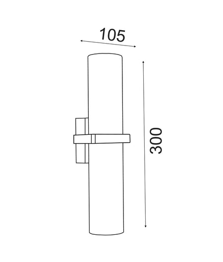Briller Exterior Black Up/Down Single / Double Pillar Spot Light IP65 - Double