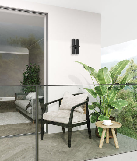 Briller Exterior Black Up/Down Single / Double Pillar Spot Light IP65 - Double