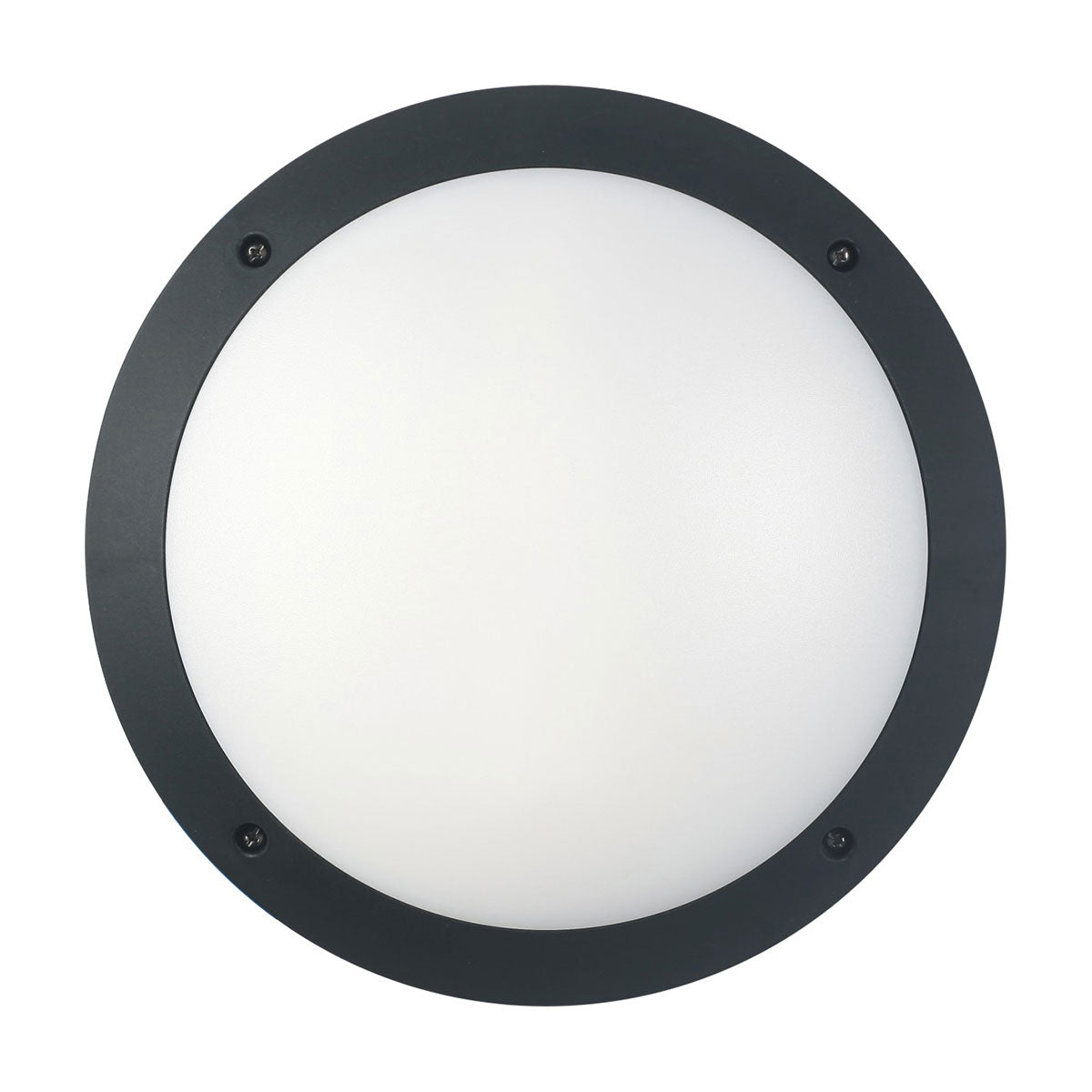 Bulkhead 12W Round Light 4000K Black