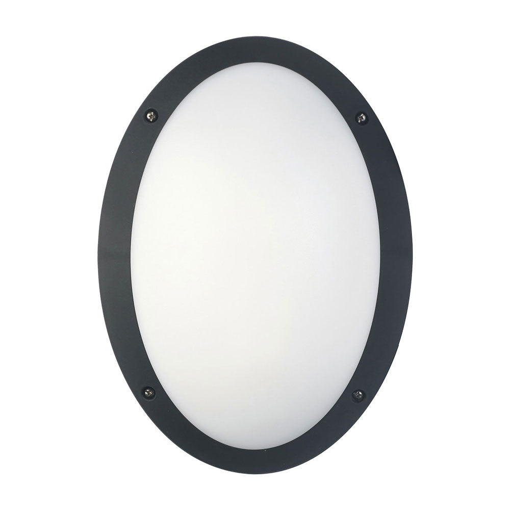 Bulkhead 12W Oval Light 4000K Black