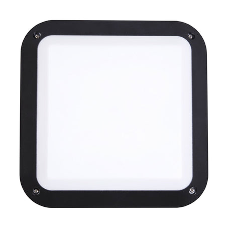 Bulkhead 12W Square Light 4000K Black