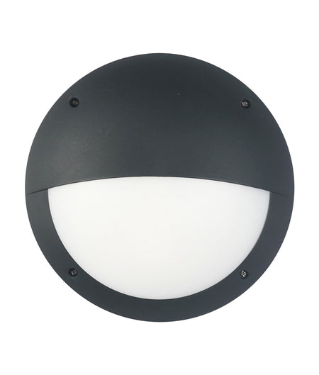 Bulk Exterior LED Eyelid Black Bulkhead Light IP66 IK10