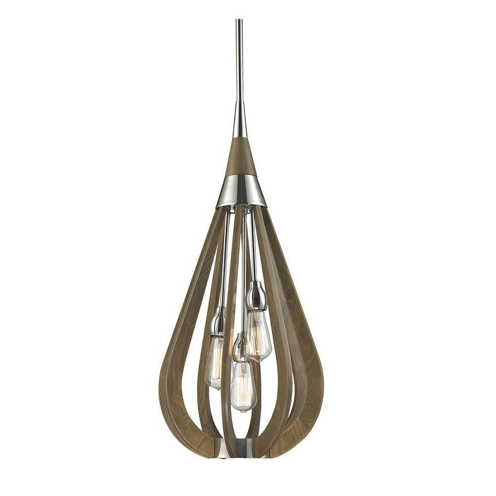 Modern Timber 3 Light Pendant Taupe