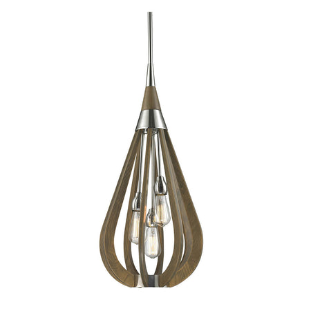 Modern Timber 3 Light Pendant Taupe