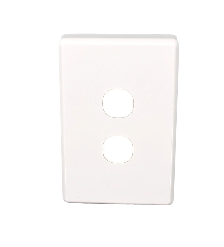 Clipsal Classic C2032VH-WE | 2 Gang Grid and Surround | White Electric