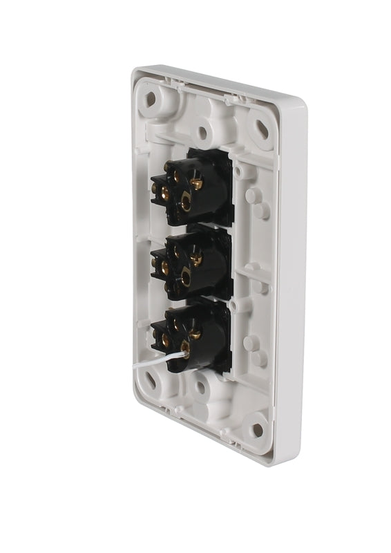 Clipsal Classic C2033VA-WE | 3 Gang Switch 10AMP | White Electric