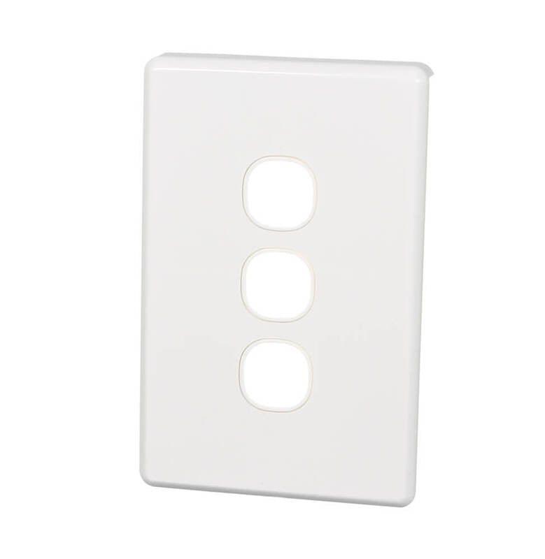 Clipsal Classic C2033VH-WE | 3 Gang Grid and Surround | White Electric