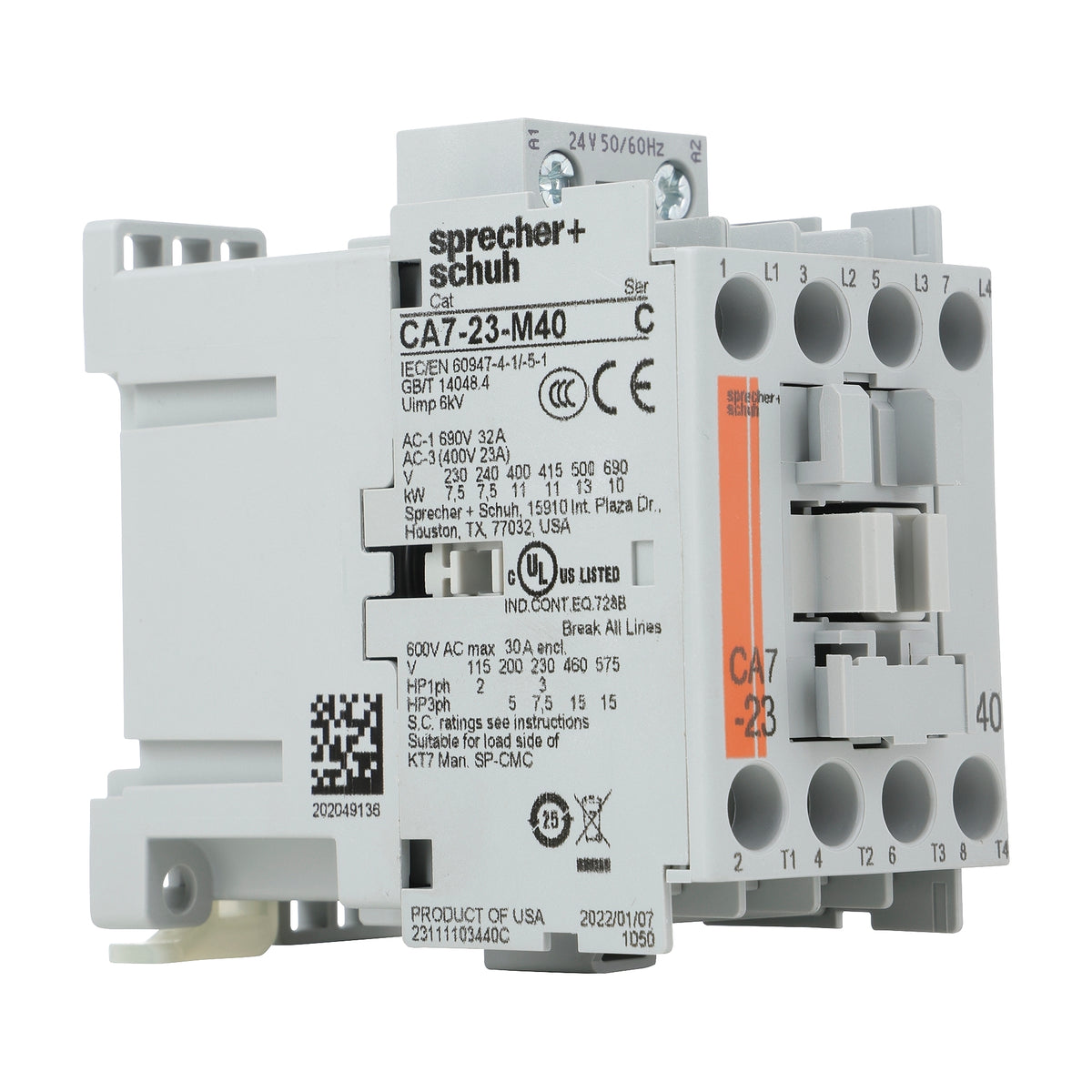 CA723M40240VAC Contactor 11kW 4 Pole