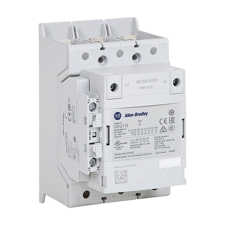 S&S CA9 Contactor 75kW 3Pole 100 to 250VAC and VDC Electronic Coil 1NO 1NC Contact Auxiliary Lugs