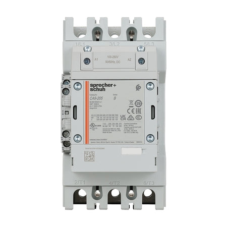S&S CA9 Contactor 110kW 3Pole 100 to 250VAC and VDC Coil 1NO 1NC Contact Auxiliary