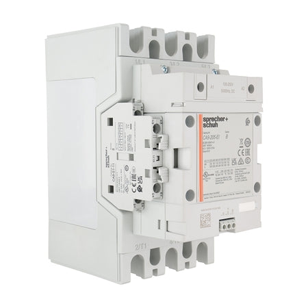 S&S CA9 Contactor 110kW 3Pole 100 to 250VAC and VDC Elec Coil 1NO 1NC Contact Auxiliary