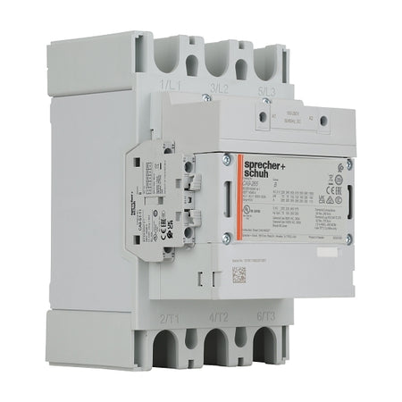 S&S CA9 Contactor 132kW 3Pole 100 to 250VAC and VDC Coil 1NO 1NC Contact Auxiliary