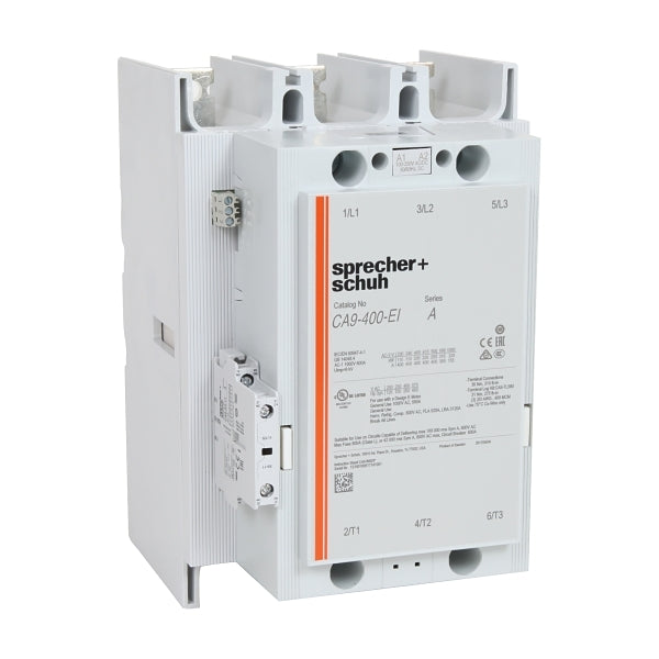 S&S CA9 Contactor 220kW 3Pole 250 to 500VAC and VDC Electronic Coil 1NO 1NC Contact Auxiliary