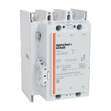 S&S CA9 Contactor 220kW 3Pole 250 to 500VAC and VDC Electronic Coil 1NO 1NC Contact Auxiliary