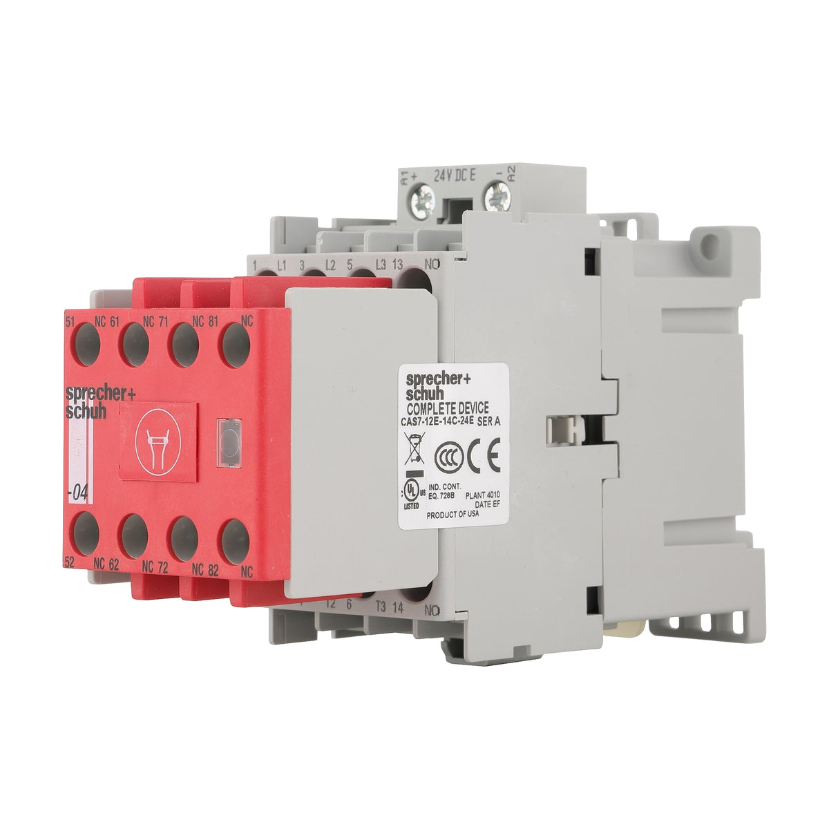 CAS71214C240VAC Safety Contactor 5kW 3 Pole