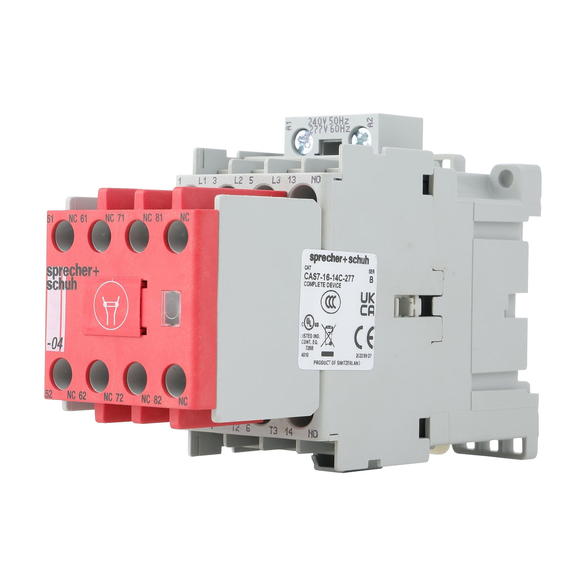 CAS716E14C24VDC Safety Contactor 7kW 3 Pole