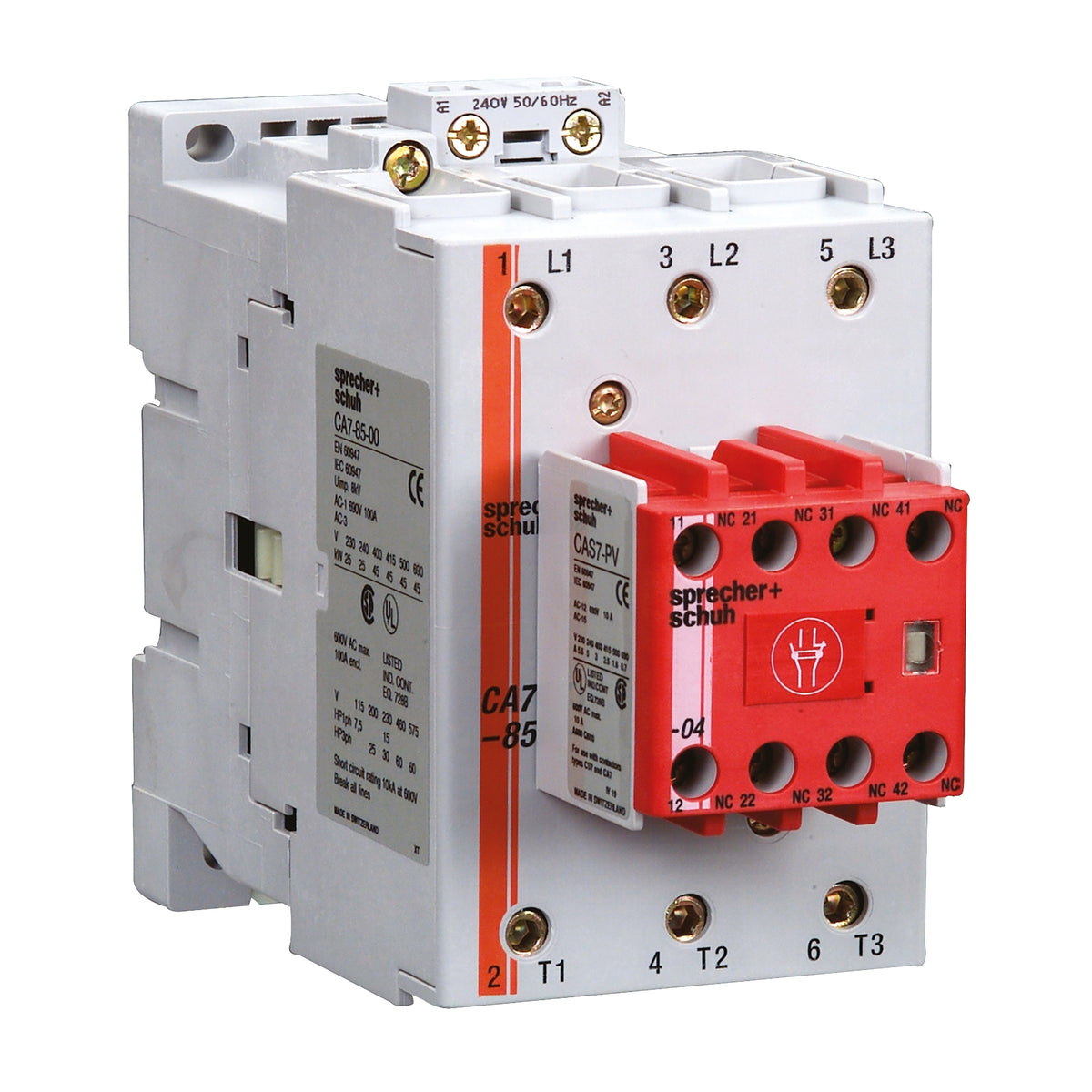 CAS785D14C24VDC Safety Contactor 45kW 3 Pole