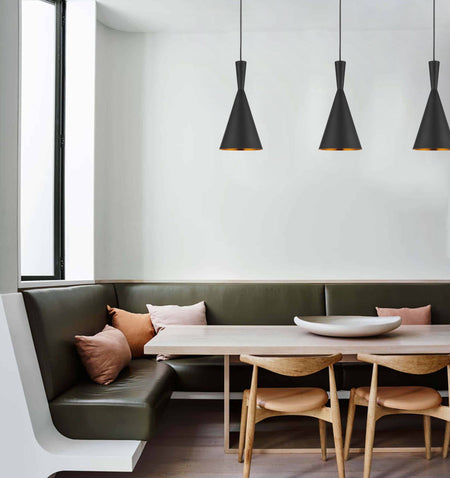 Caviar Black Cone Shape Pendant Light