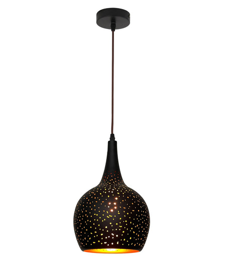 Celeste Bohemian Rustic Embossed Bell Shape Pendant Light