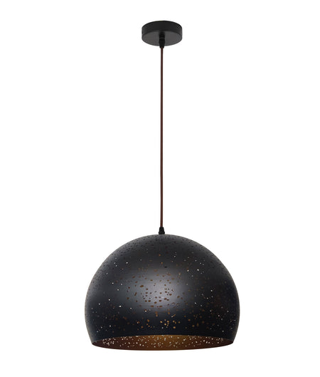 Celeste Bohemian Rustic Embossed Dome Shape Pendant Light