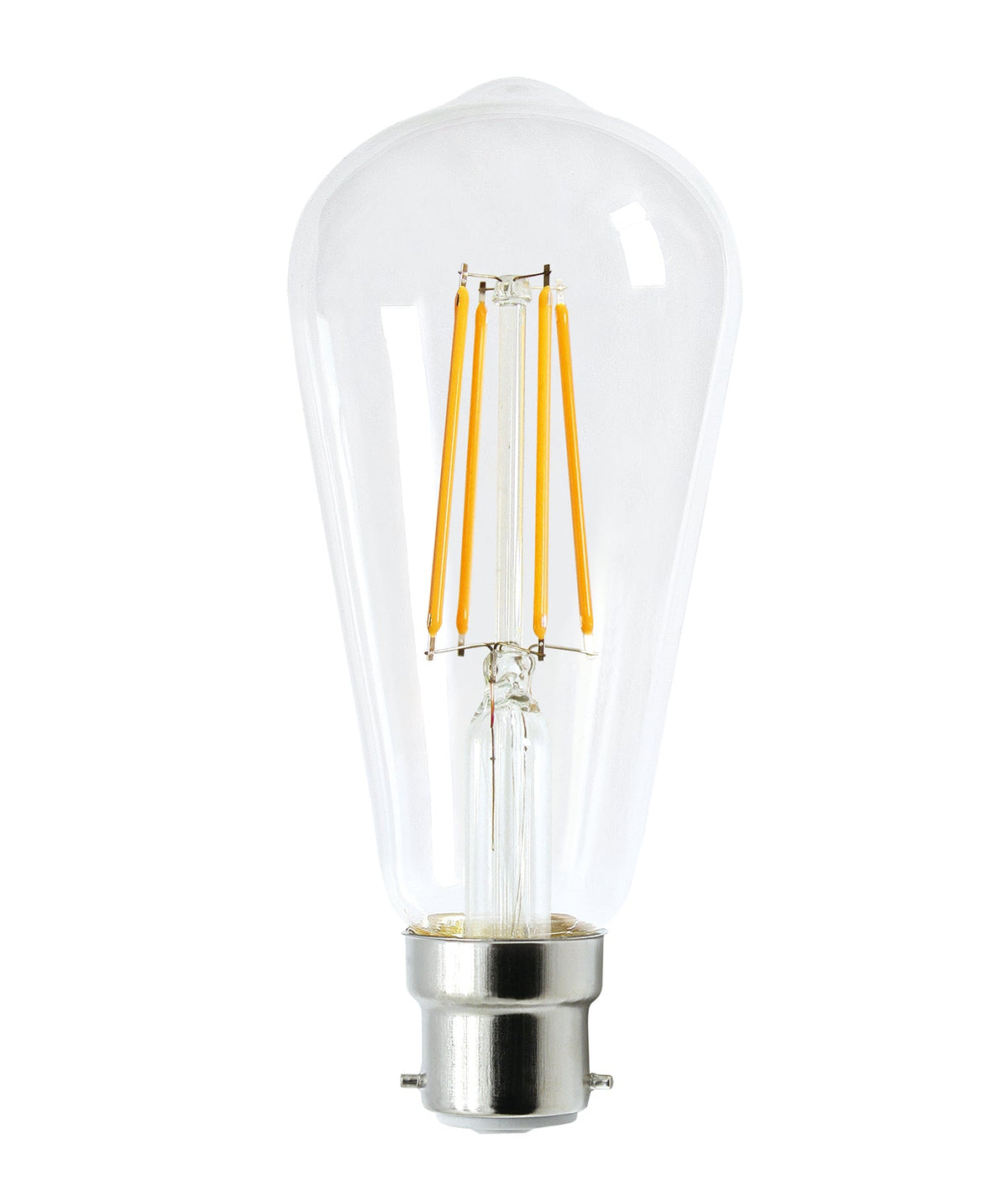 ST64 Pear Shape LED Filament Dimmable Globe Clear Diffuser (8W) - 2700K / BC (B22)