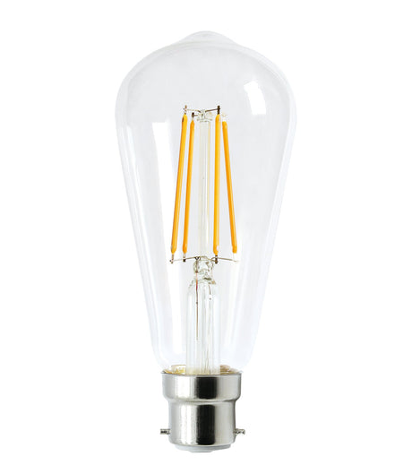ST64 Pear Shape LED Filament Dimmable Globe Clear Diffuser (8W) - 2700K / BC (B22)