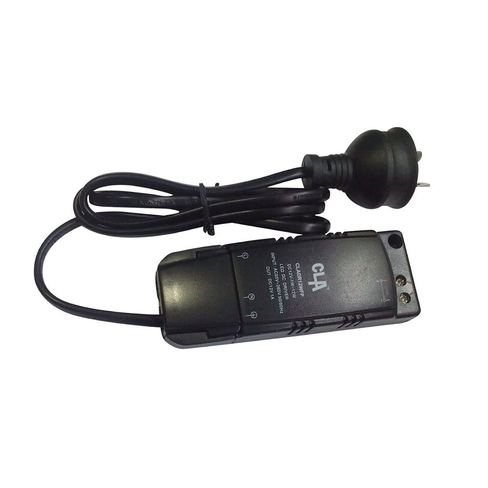 Constant Voltage 12V 12W DC LED Driver With Flex & Plug