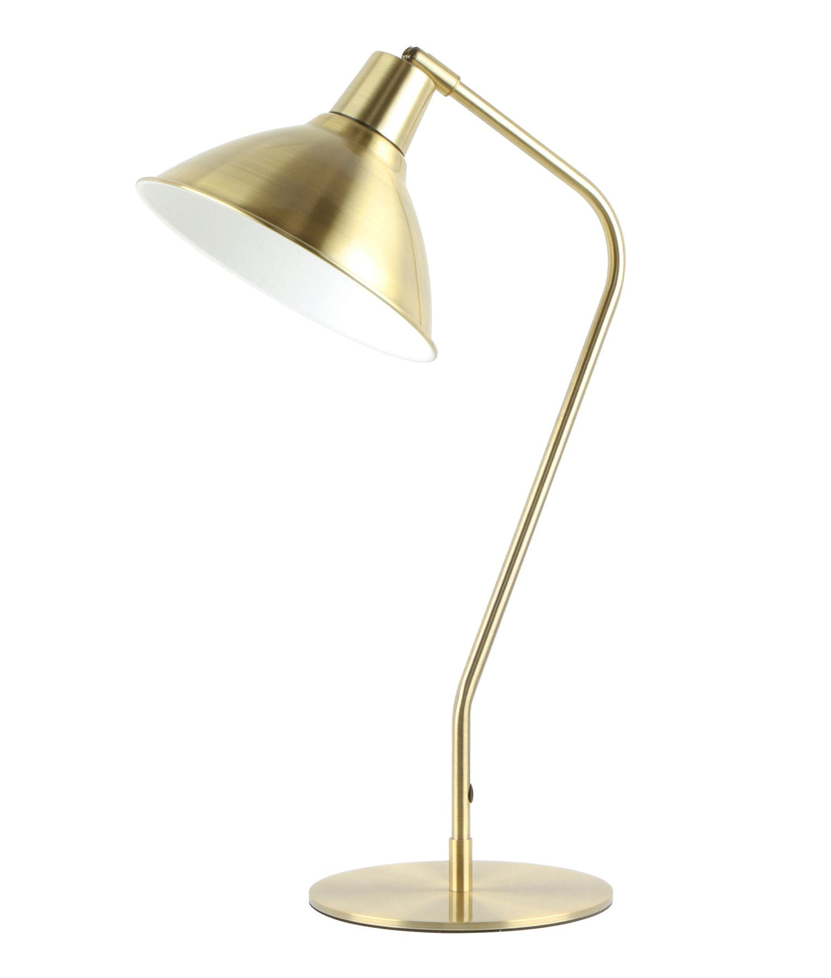 Collo Cone Shade with Antique Brass Highlight Table Lamp - Antique Brass