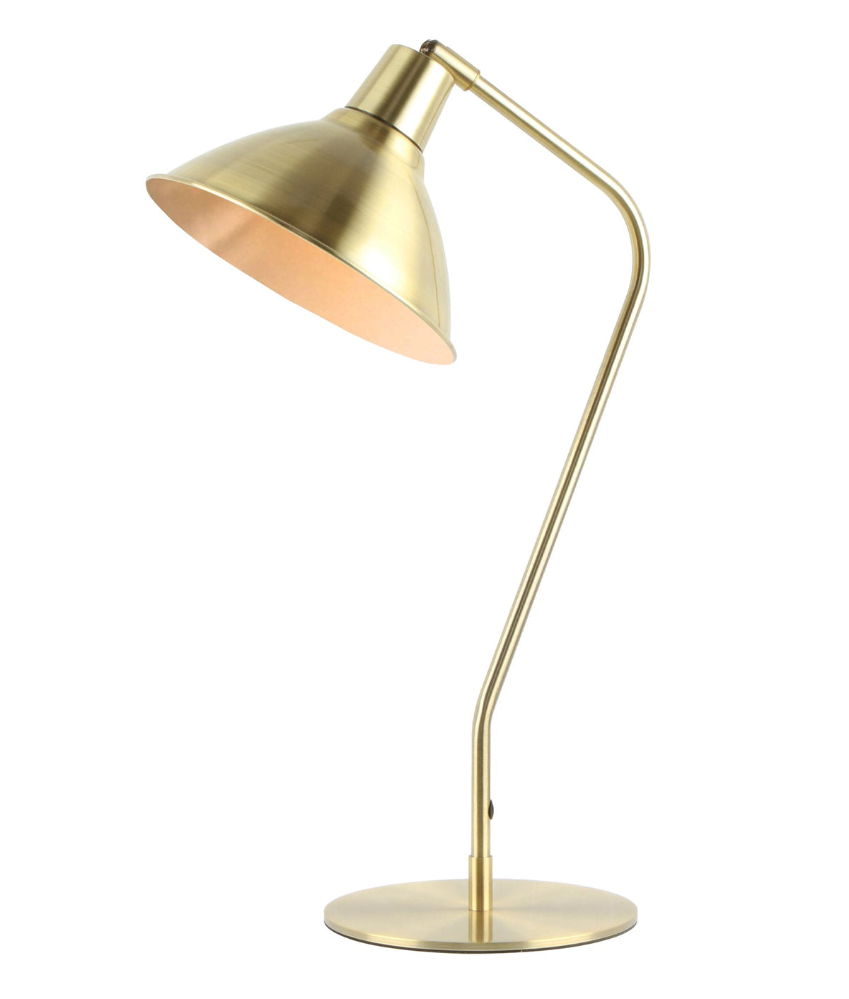 Collo Cone Shade with Antique Brass Highlight Table Lamp - Antique Brass