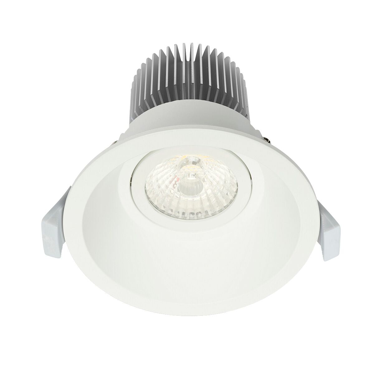 Deep 10W Dimmable Round LED Centre Tilt Downlight White / Tri-Colour