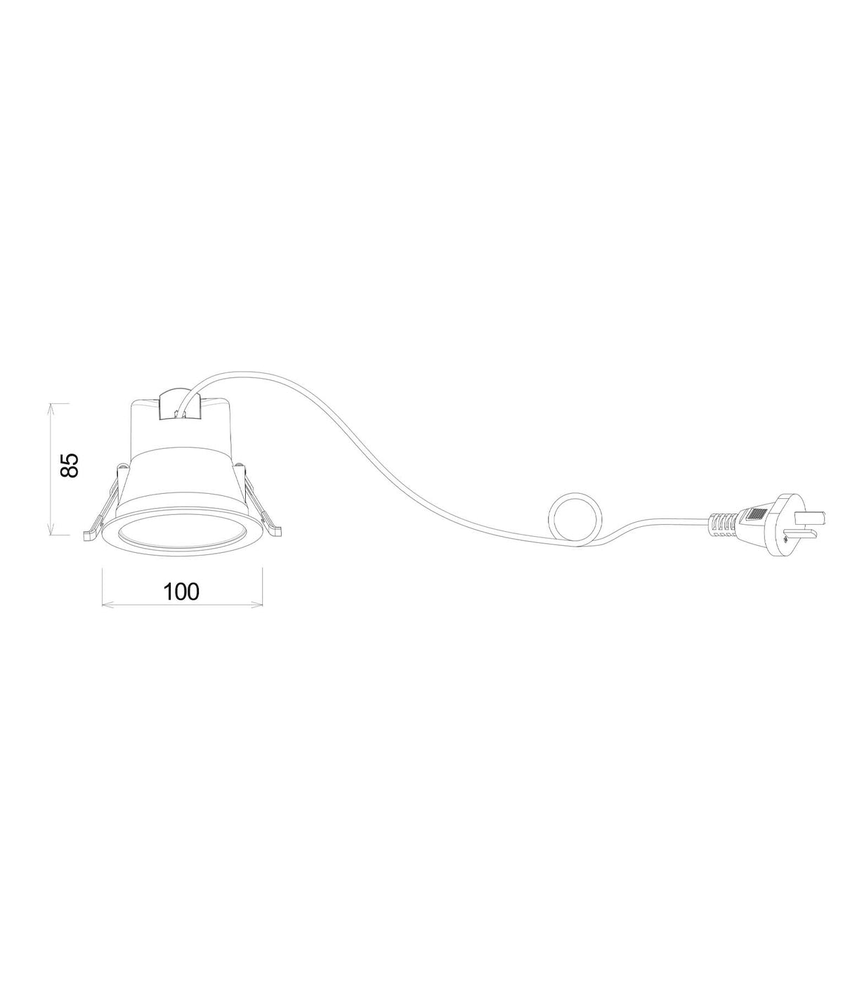 Comet LED Tri-CCT Dimmable Low Glare Recessed Downlight IP20 (IP54 front face) - White