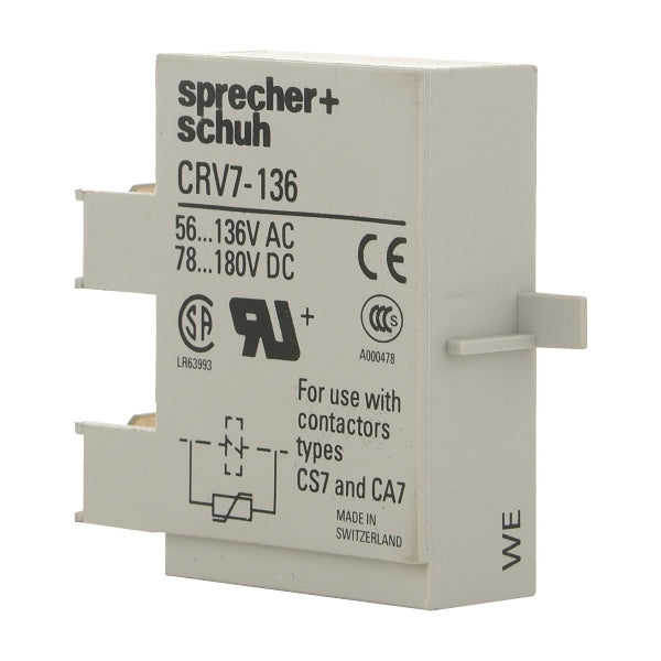 S&S CA7 Coil Suppressor Varistor Module 56 to 136VAC and 78 to 180VDC