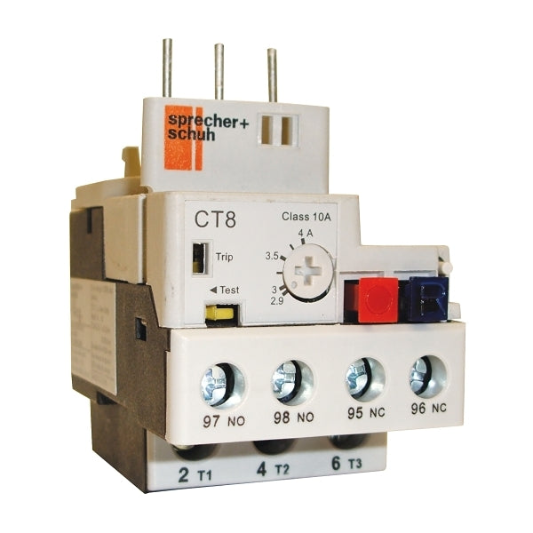 S&S CT8 Thermal Overload Relay 1.1 to 1.6A Direct Mount Manual or Auto Reset for CA8 9 and 12A