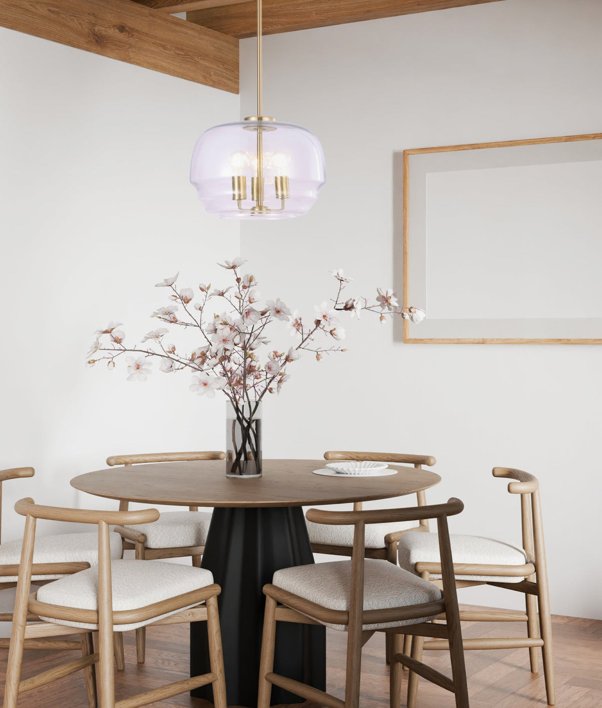 Cuad Interior Clear Wine Glass Shape Glass Shade Pendant Light